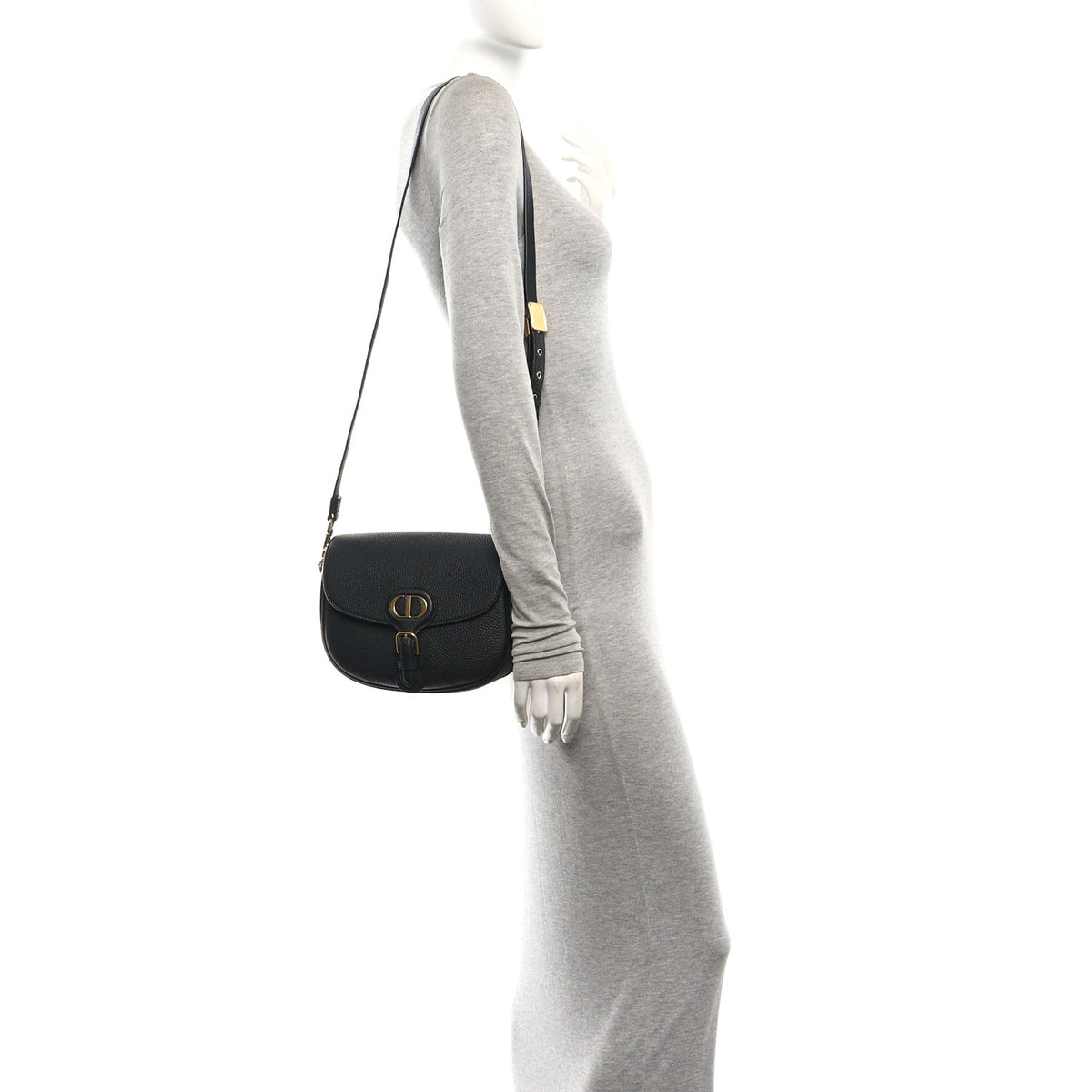 Christian Dior Grained Calfskin Medium Bobby Bag Black 2 of 9