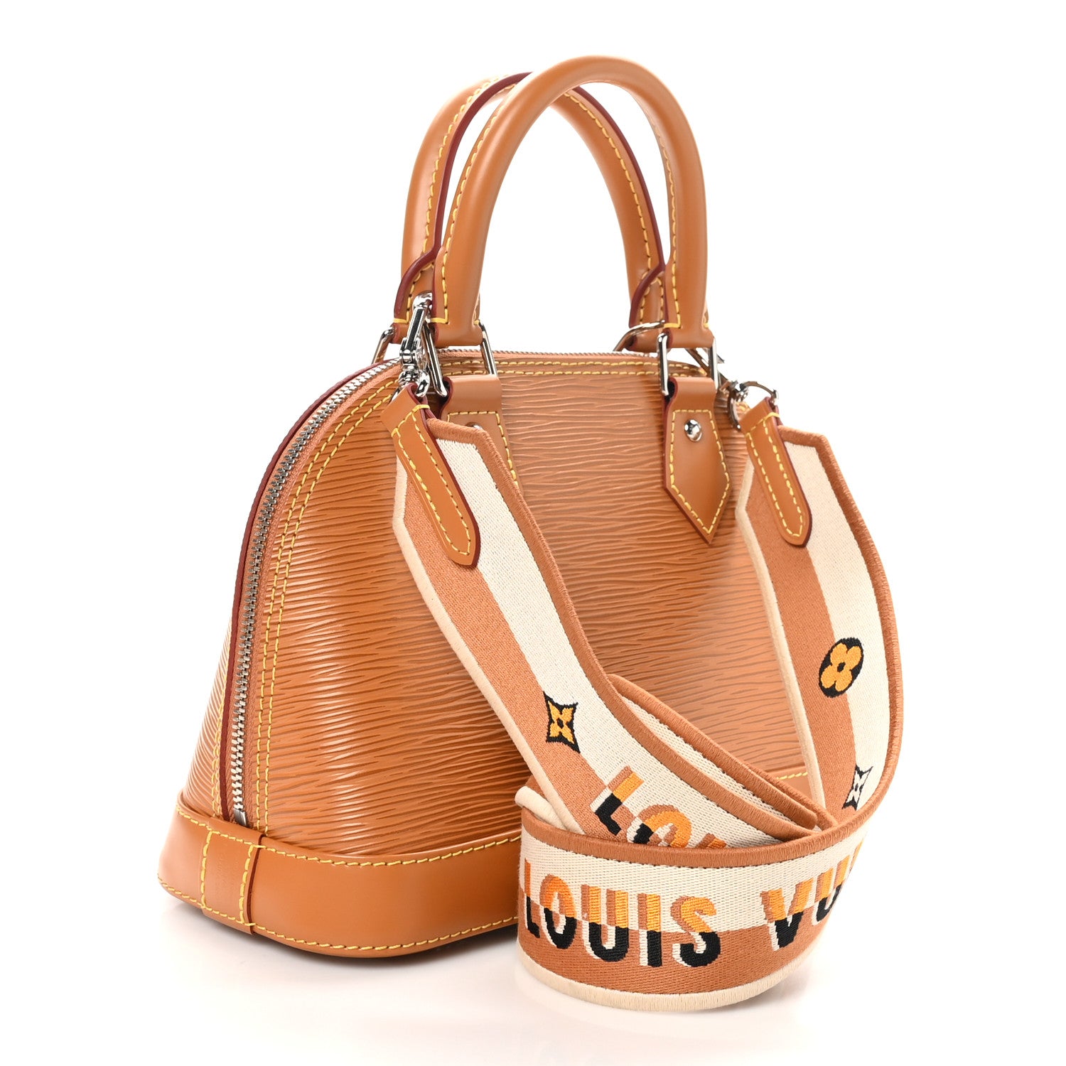 Louis Vuitton Epi Jacquard Alma BB Honey Gold 3 of 11