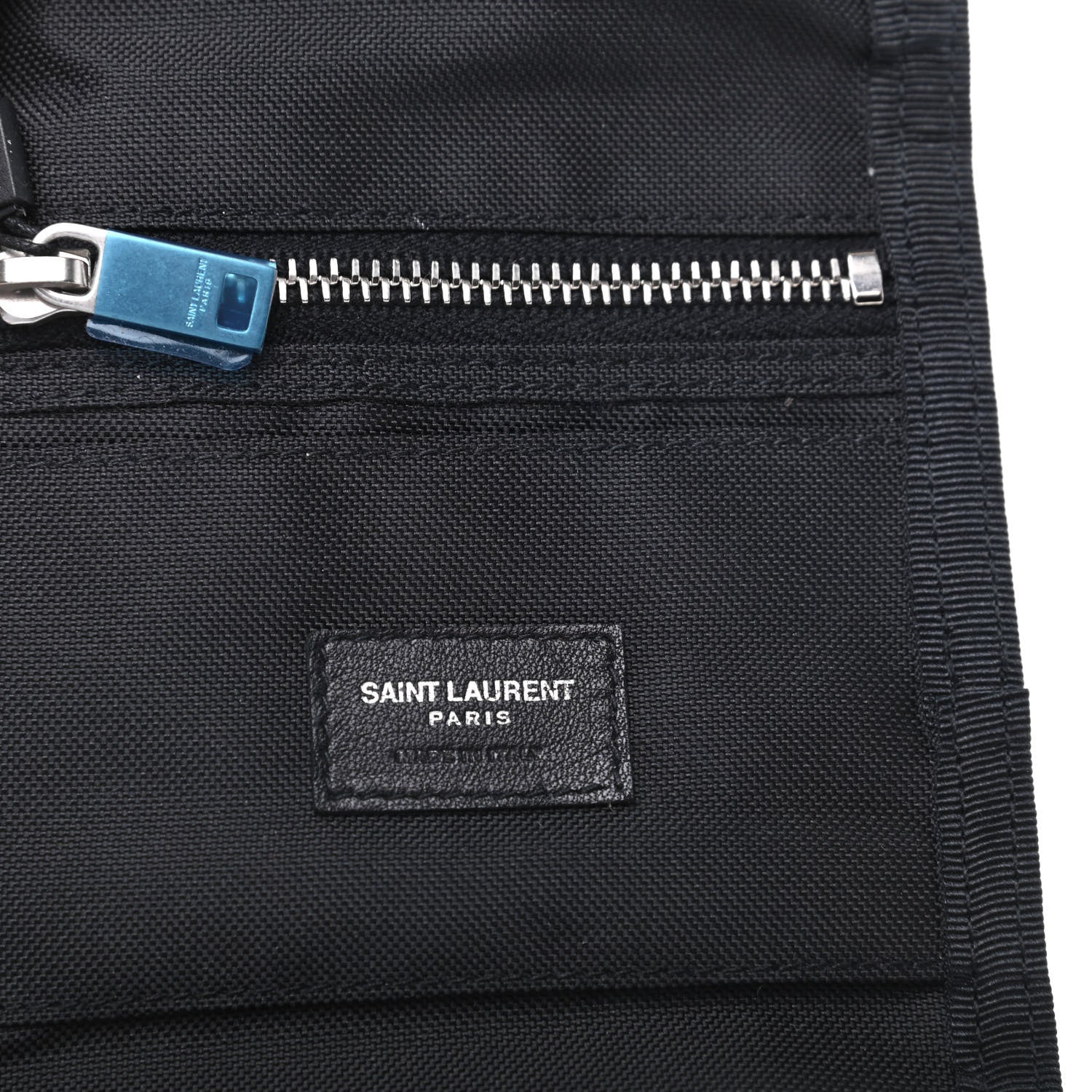 Saint Laurent Nylon Bandana Print Tiny Buffalo Wallet Black 6 of 6