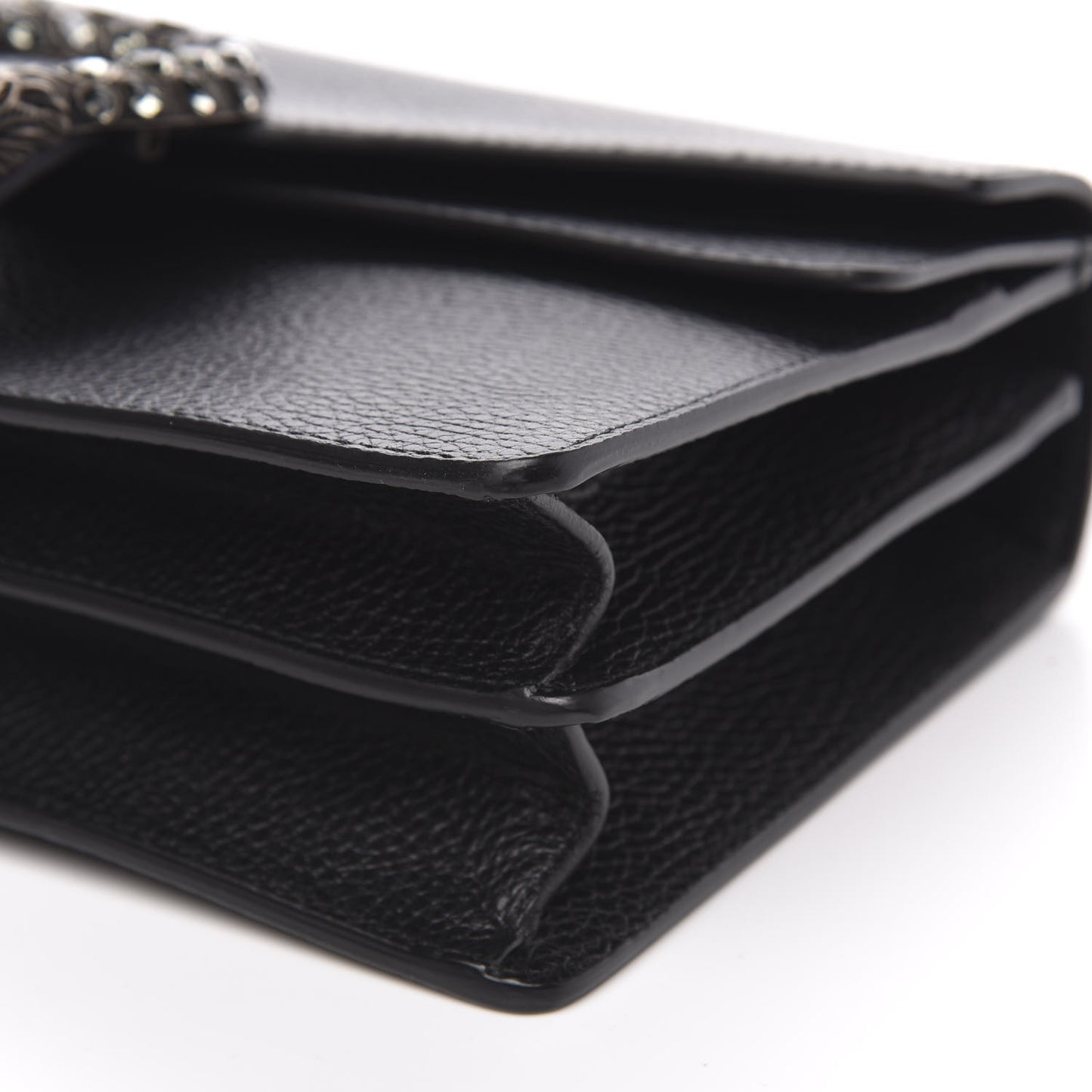 Pebbled Calfskin Small Dionysus Shoulder Bag Black