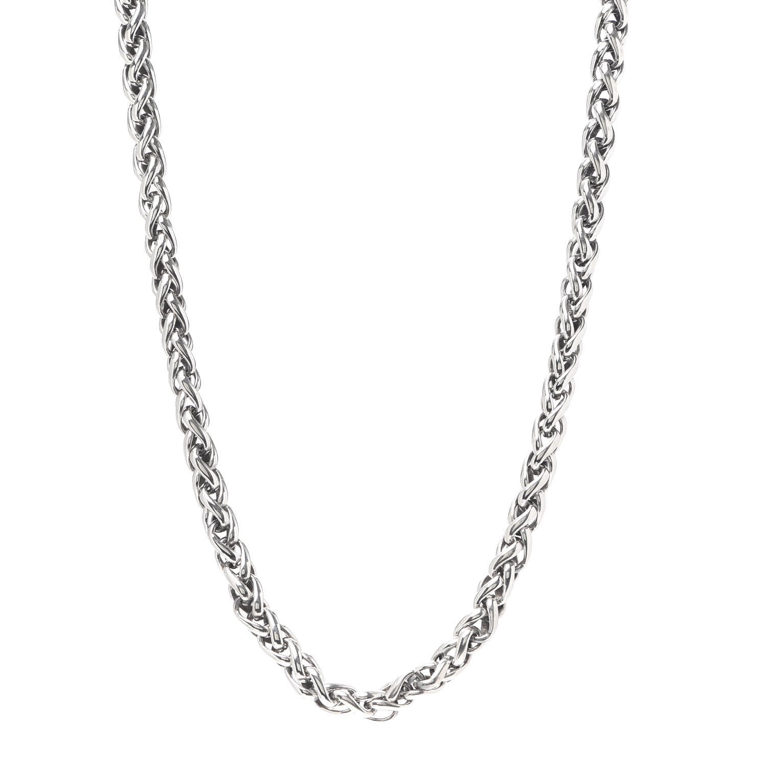 David Yurman Sterling Silver 14K Yellow Gold 6mm Wheat Chain Necklace 1 of 5