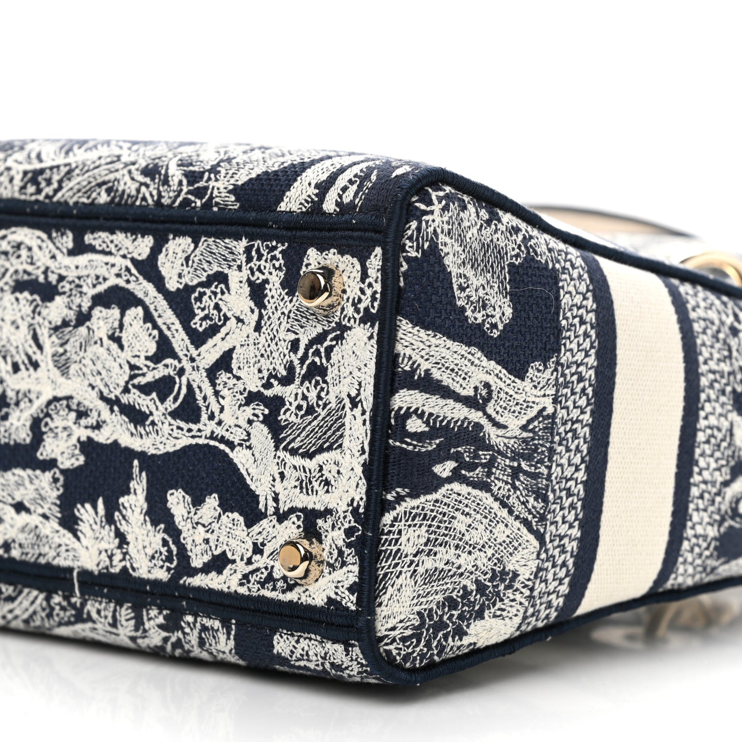 Toile de Jouy Embroidered Medium Lady D-Lite Blue