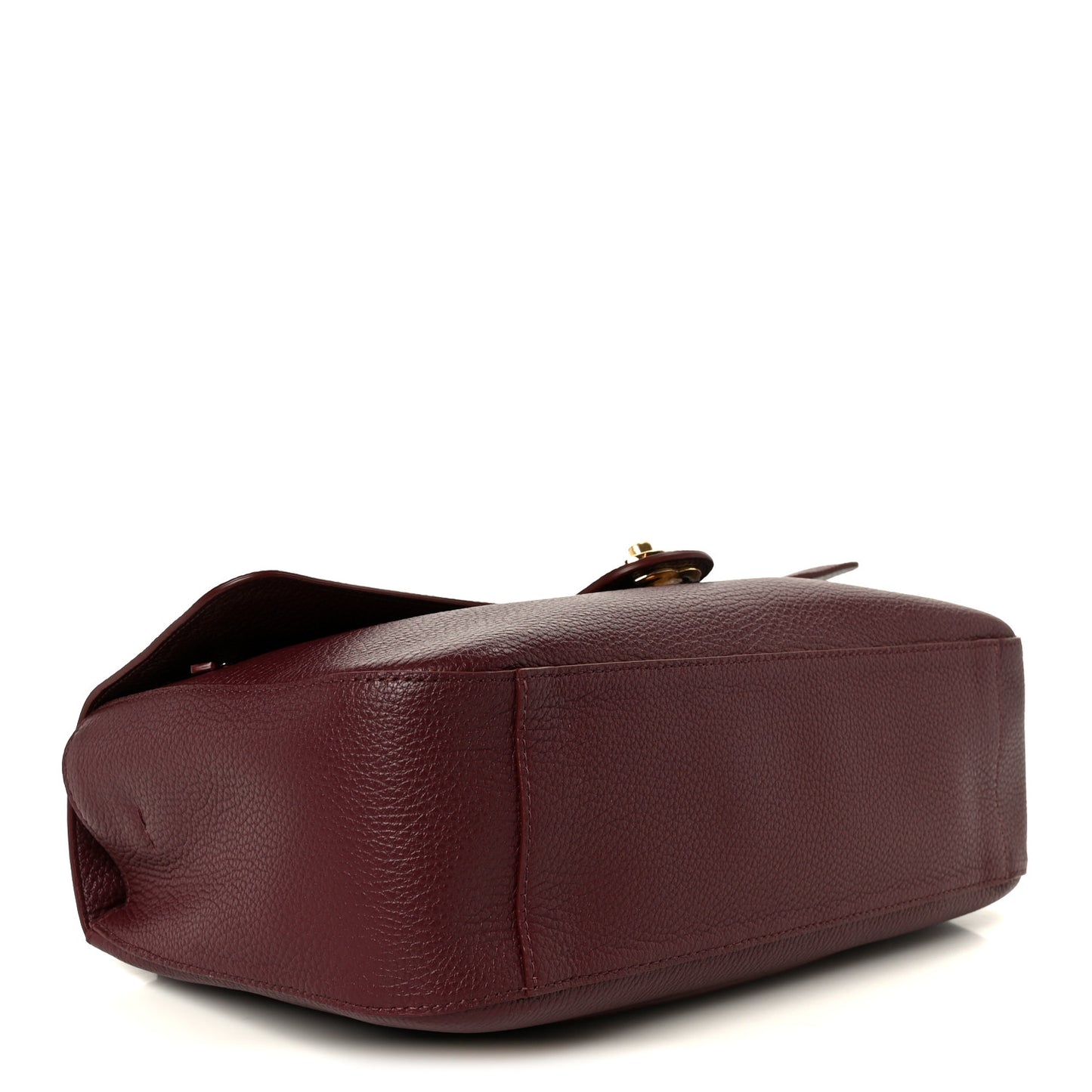 Grained Calfskin Small Souplissimo Maxi Flap Burgundy