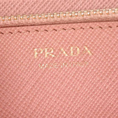 Prada Saffiano Bi-Color Metal Continental Flap Travel Wallet Cammeo Orchidea 7 of 12