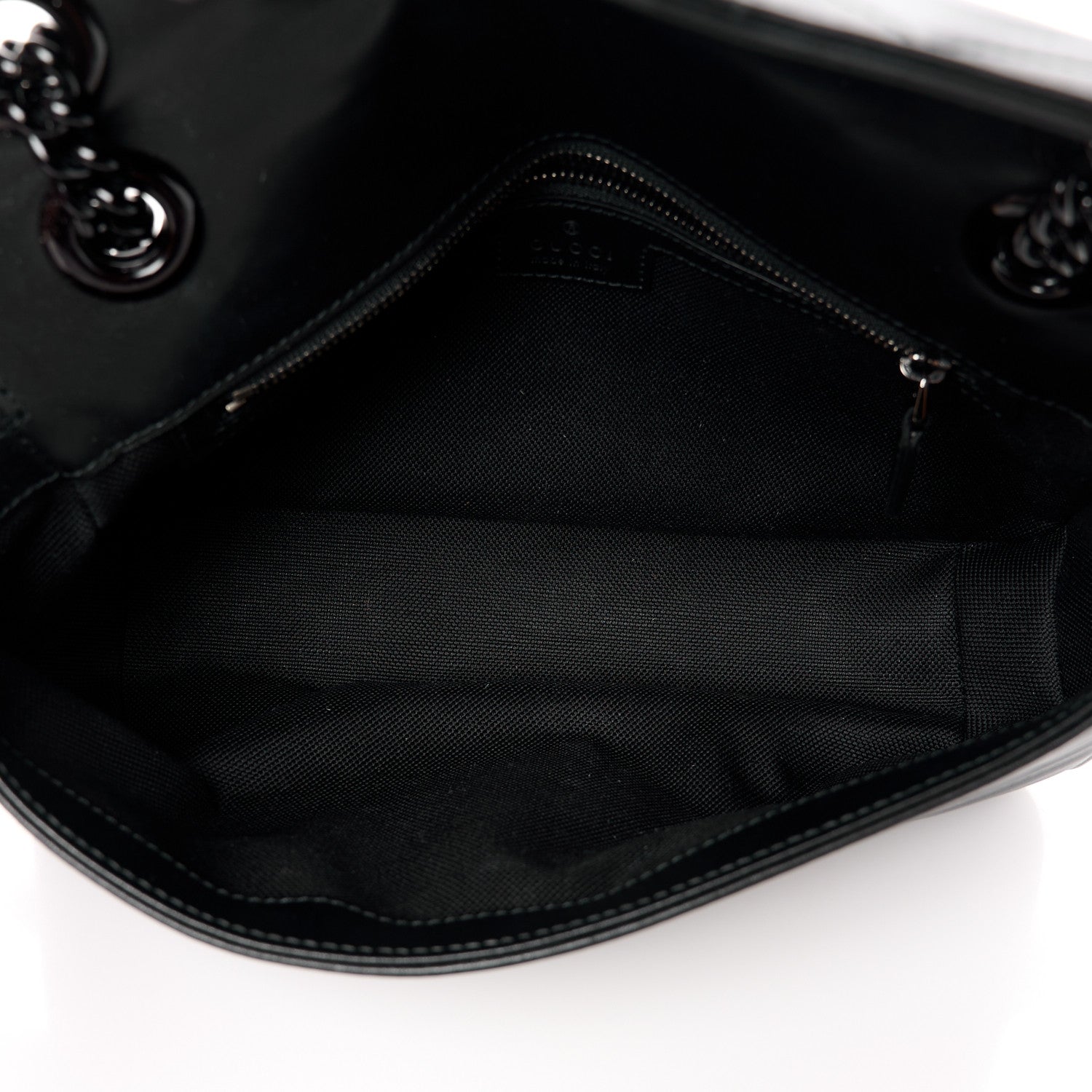 Gucci Calfskin Matelasse Monochrome Small GG Marmont Shoulder Bag Black 5 of 11