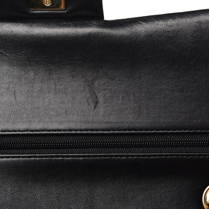 Chanel Lambskin Quilted Medium Double Flap Black 9 of 15