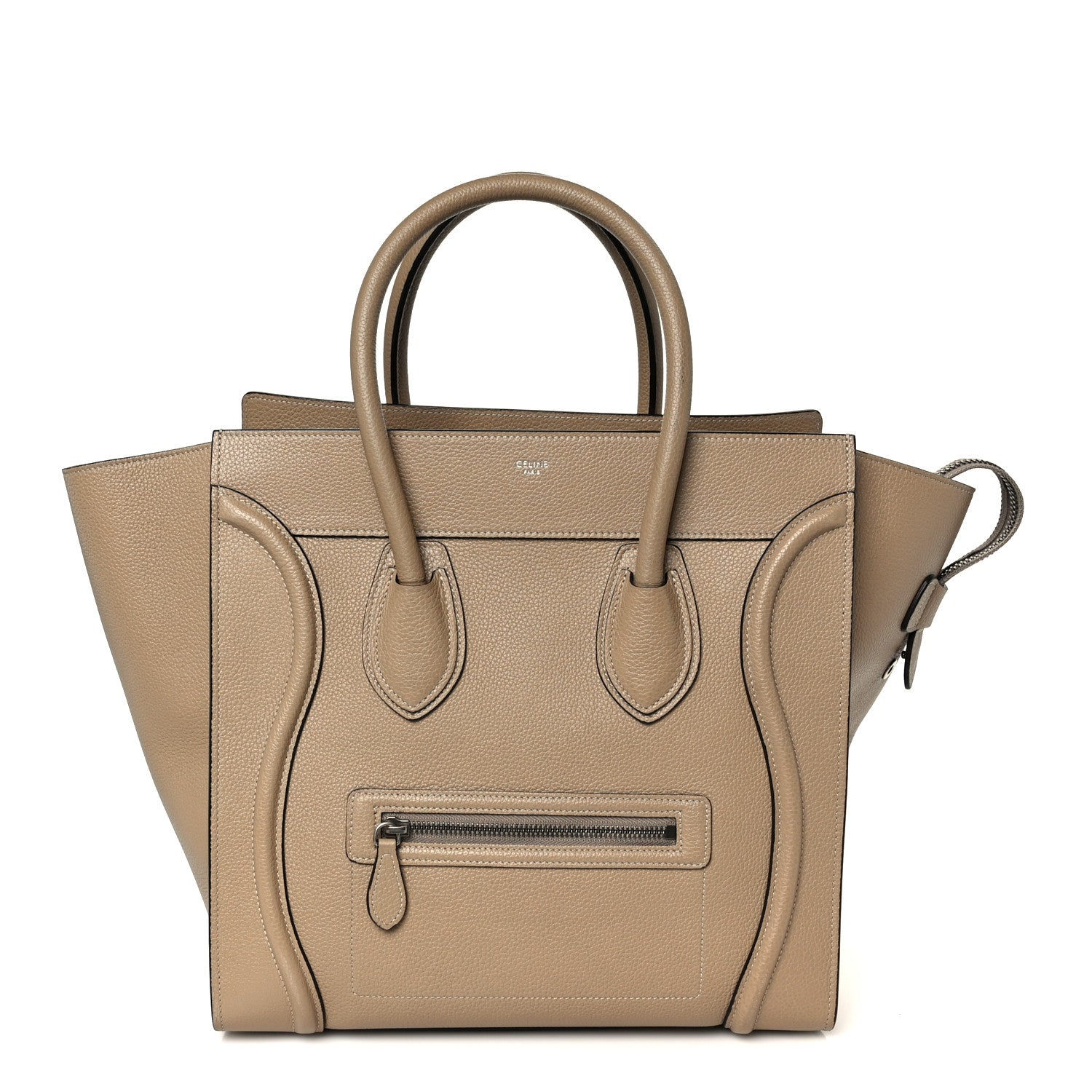 Celine Drummed Calfskin Mini Luggage Dune 1 of 11