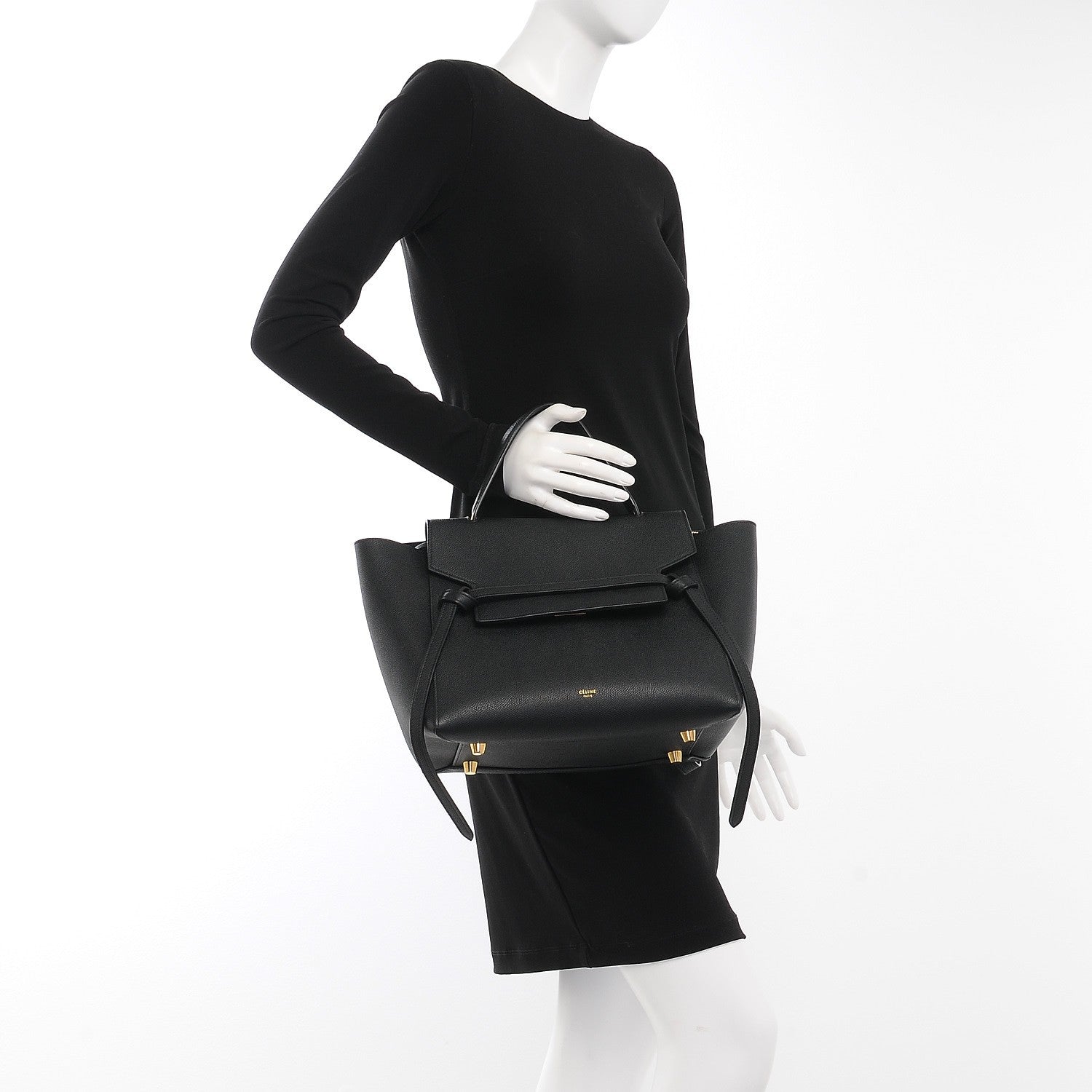 Celine Grained Calfskin Mini Belt Bag Black 3 of 8