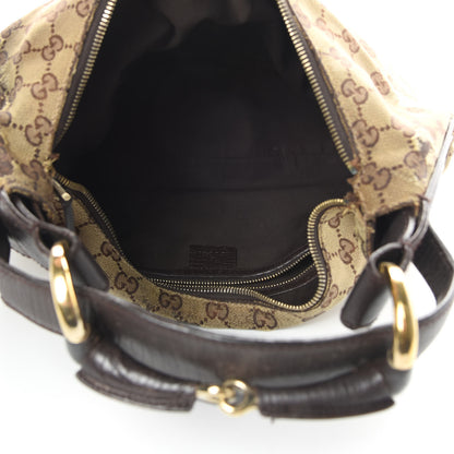 Gucci Monogram Medium Horsebit Chain Hobo Dark Brown 5 of 19