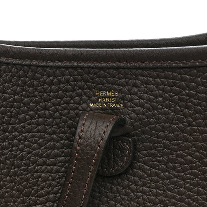 Hermes Taurillon Clemence Evelyne TPM Chocolate 6 of 11