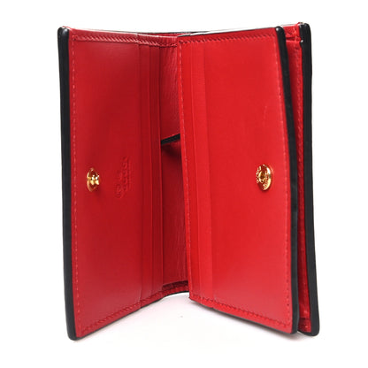 Gucci GG Supreme Monogram Blooms Card Case Wallet Beige Blue Navy Hibiscus Red 5 of 11