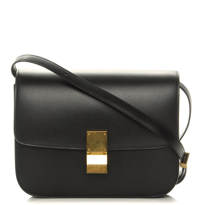 Celine Box Calfskin Medium Classic Box Flap Bag Black 1 of 9