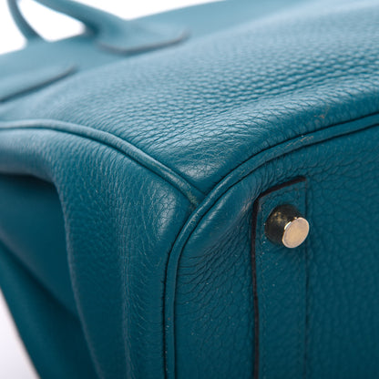Hermes Taurillon Clemence Birkin 30 Cobalt 9 of 15