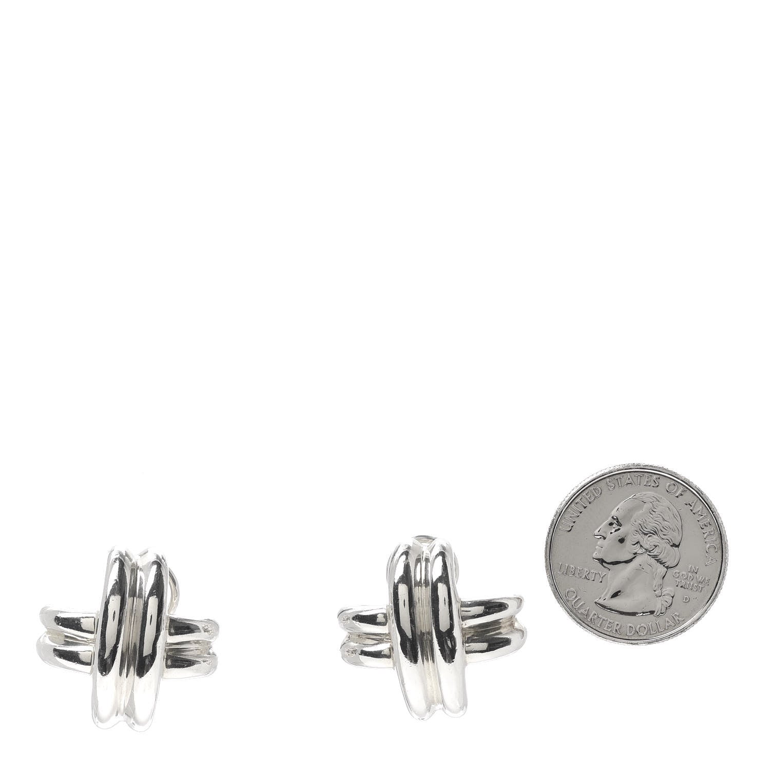Tiffany Sterling Silver Signature X Earrings 2 of 6