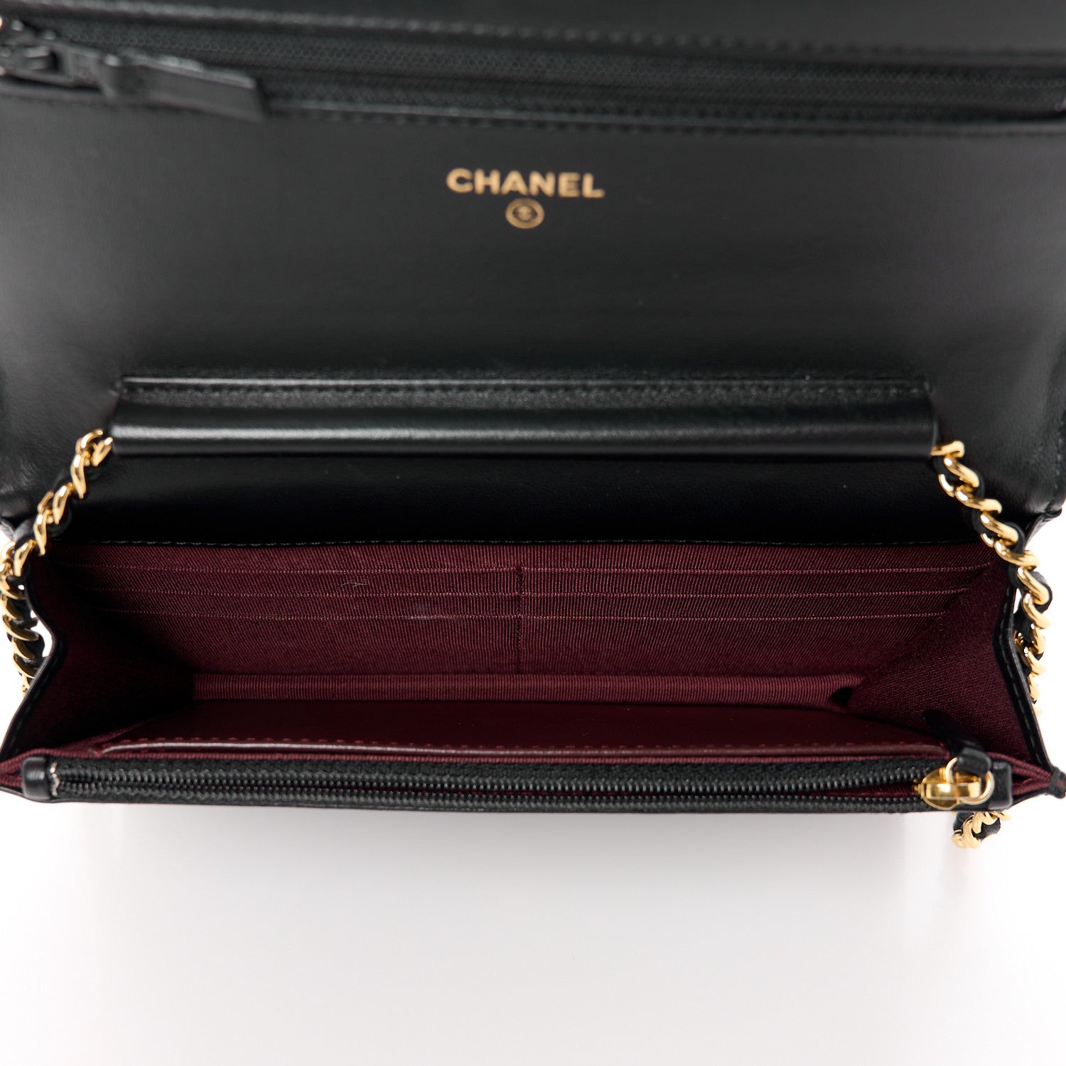 Chanel Lambskin Quilted Wallet On Chain WOC Black 6 of 13