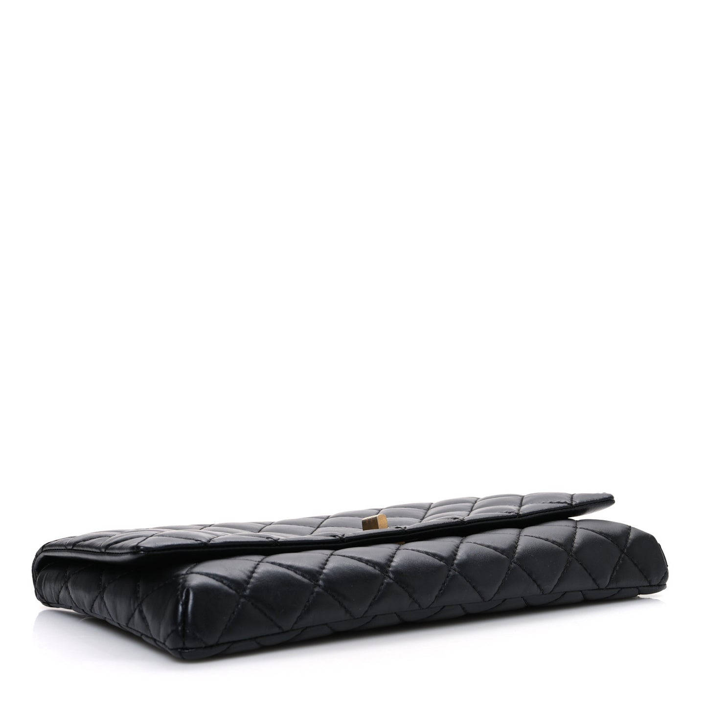 Aged Calfskin Quilted Reissue 2.55 Clutch Black