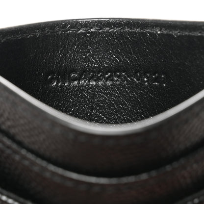 Saint Laurent Grain De Poudre Matelasse Chevron Monochrome Monogram Credit Card Case Black 7 of 8