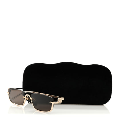 Gucci Metal Rectangular Frame Sunglasses GG1278S Brown Gold 8 of 8