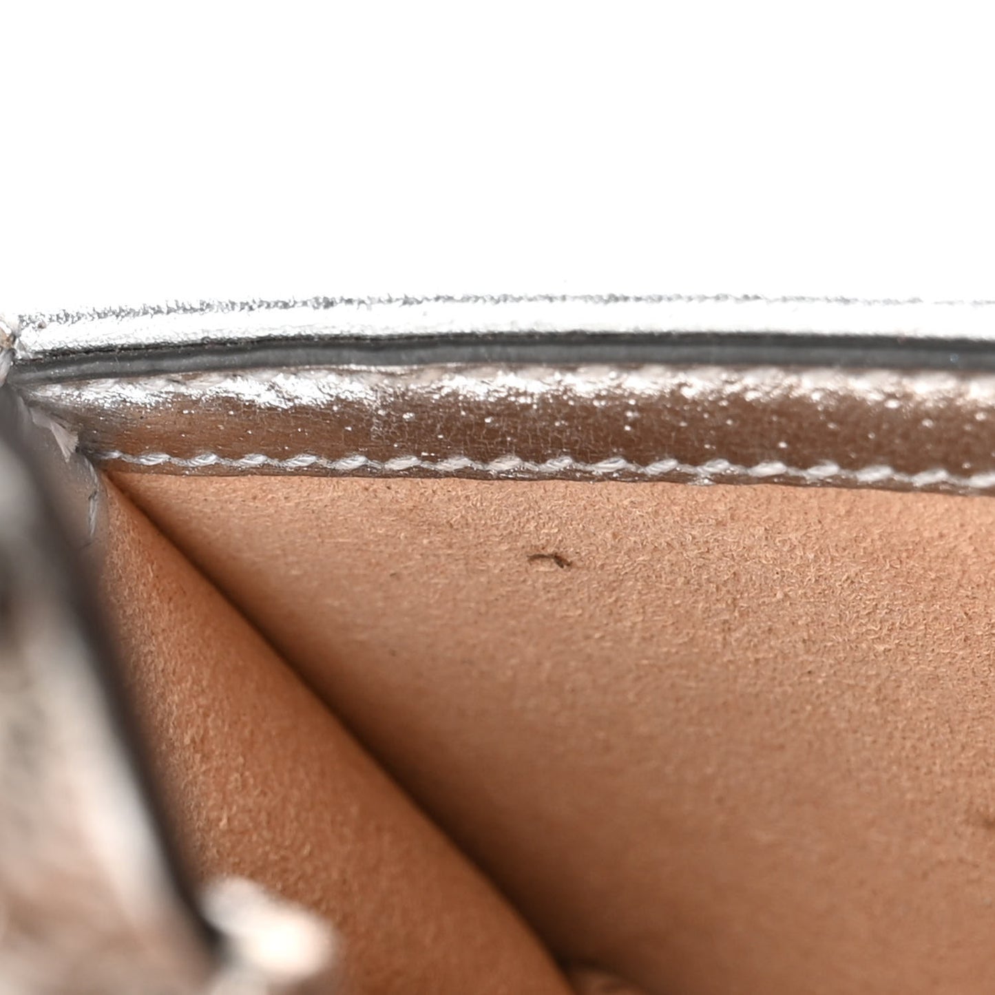 Metallic Calfskin Crystal Super Mini Dionysus Shoulder Bag Silver