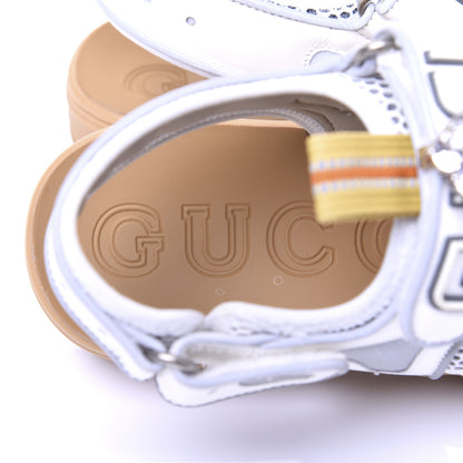 Gucci Mesh Fabric Tinsel Sport Sandals 37.5 White Silver 12 of 18