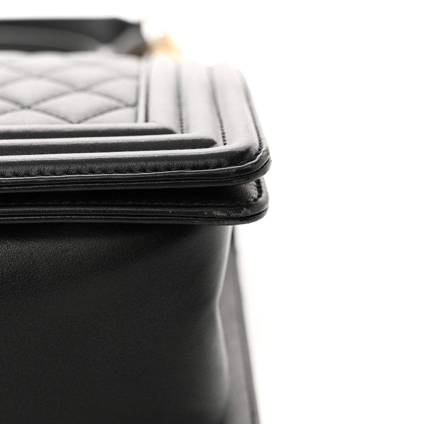 Calfskin Quilted Medium Boy Flap Black