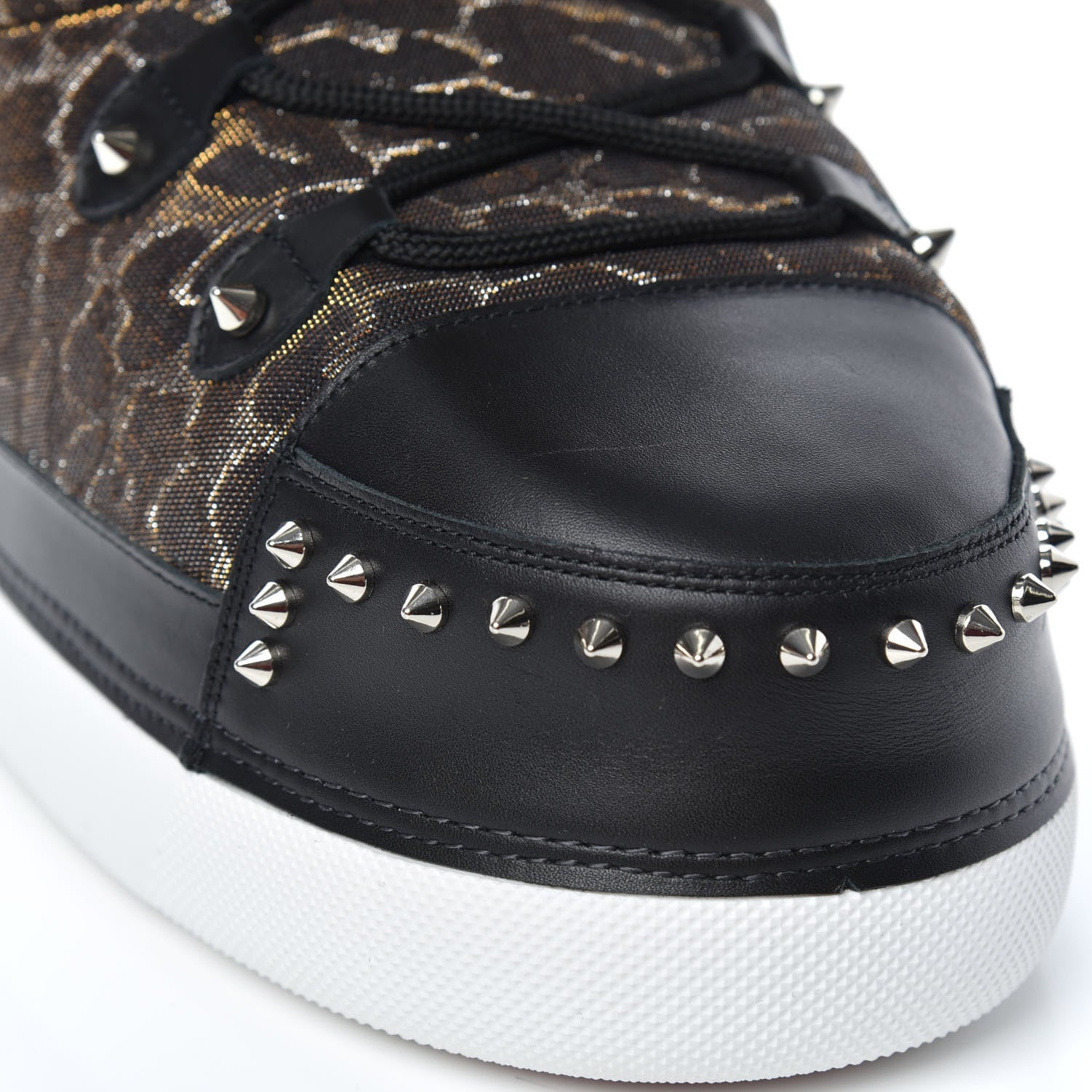 Christian Louboutin Calfskin Lurex Leopard After Snow Mens Flat Boots 43 Black 8 of 9