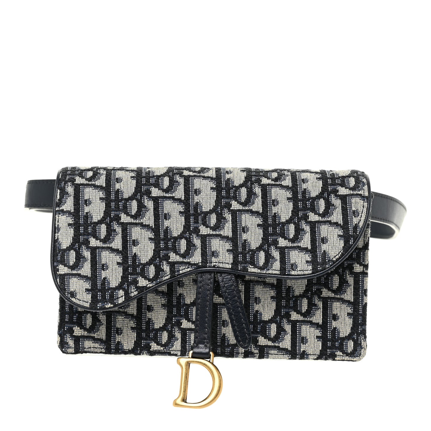 Oblique Saddle Belt Bag Blue