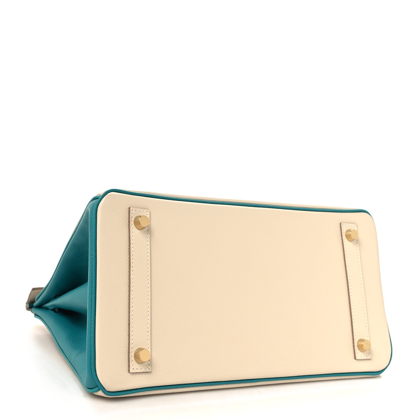 Epsom Horseshoe Bi Color Birkin 30 Craie Bleu Paon