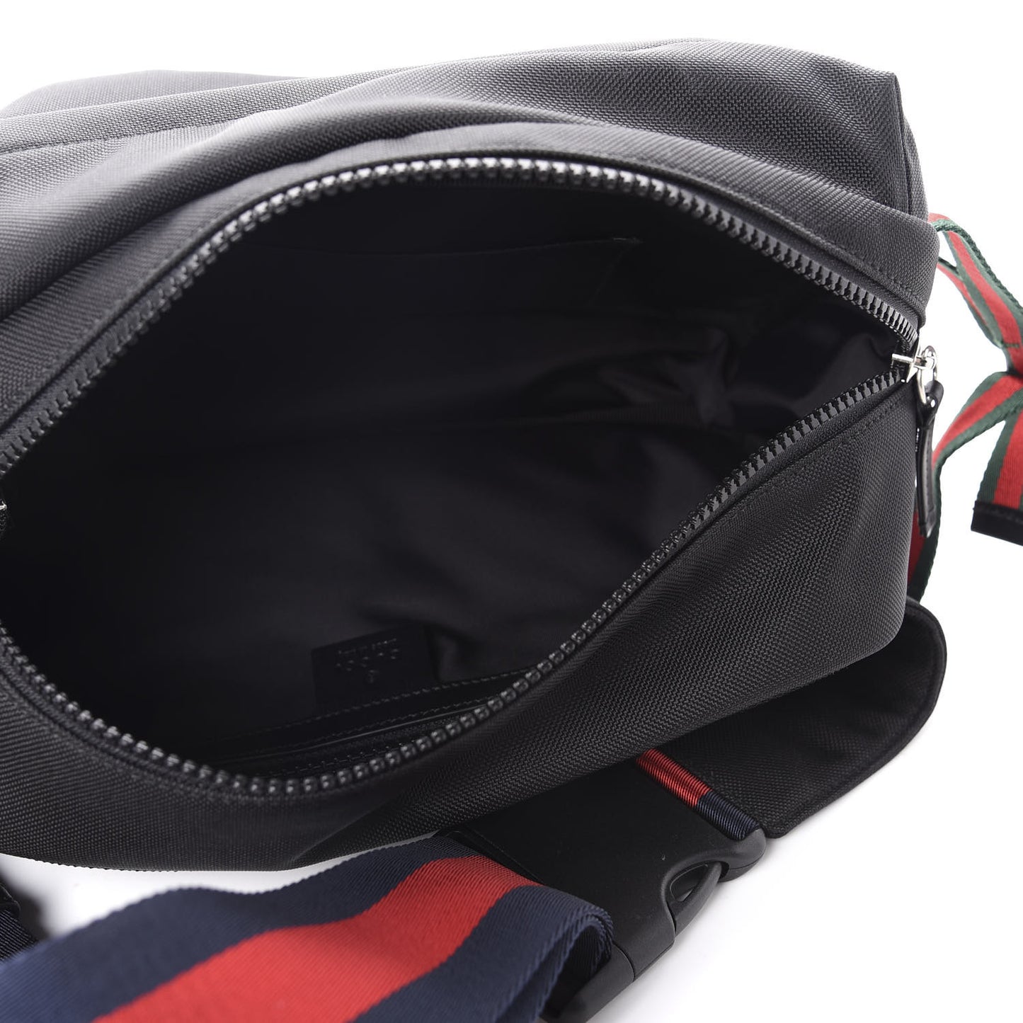 Techno Canvas Web Belt Bag Black