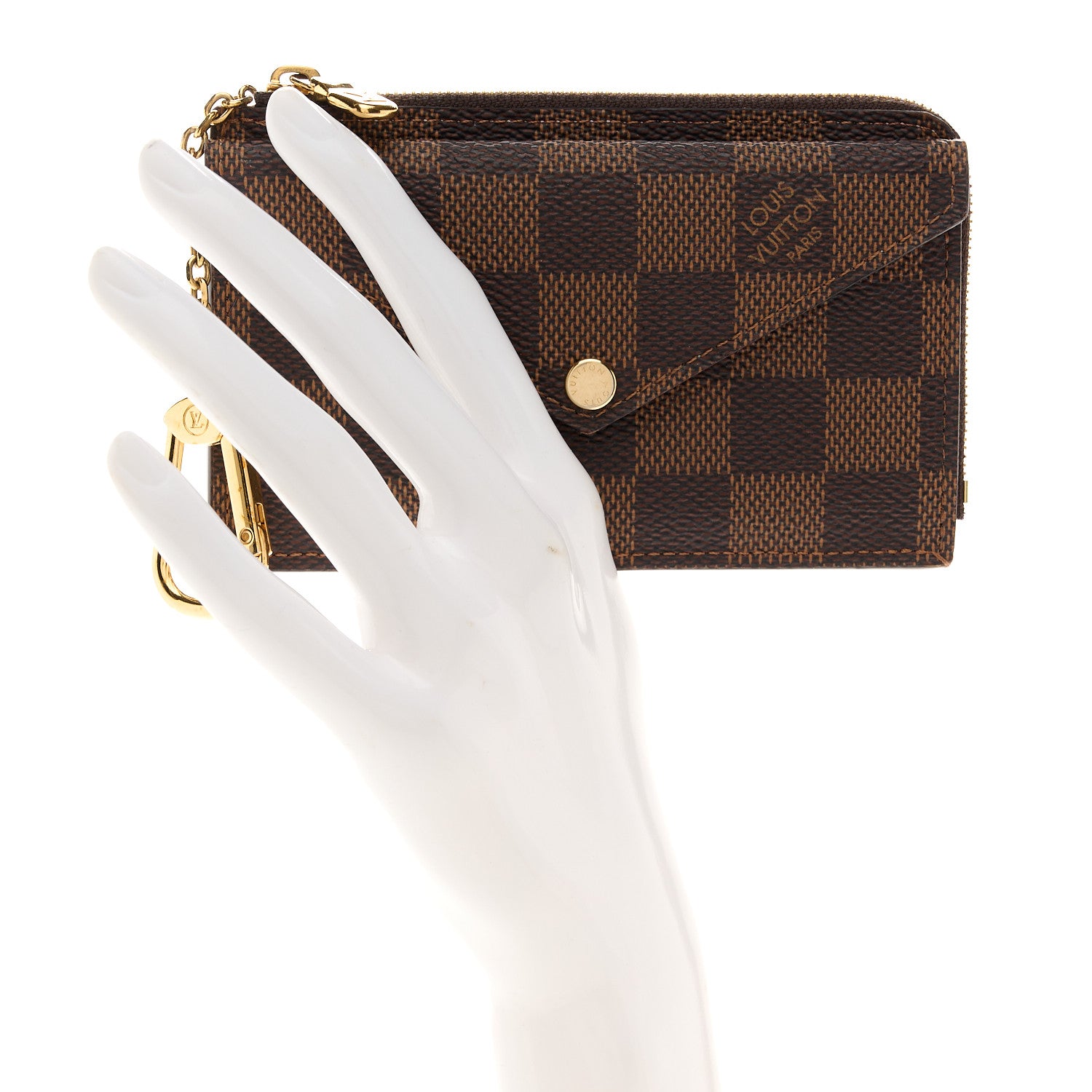 Louis Vuitton Damier Ebene Recto Verso Card Holder Rose Ballerine 2 of 9