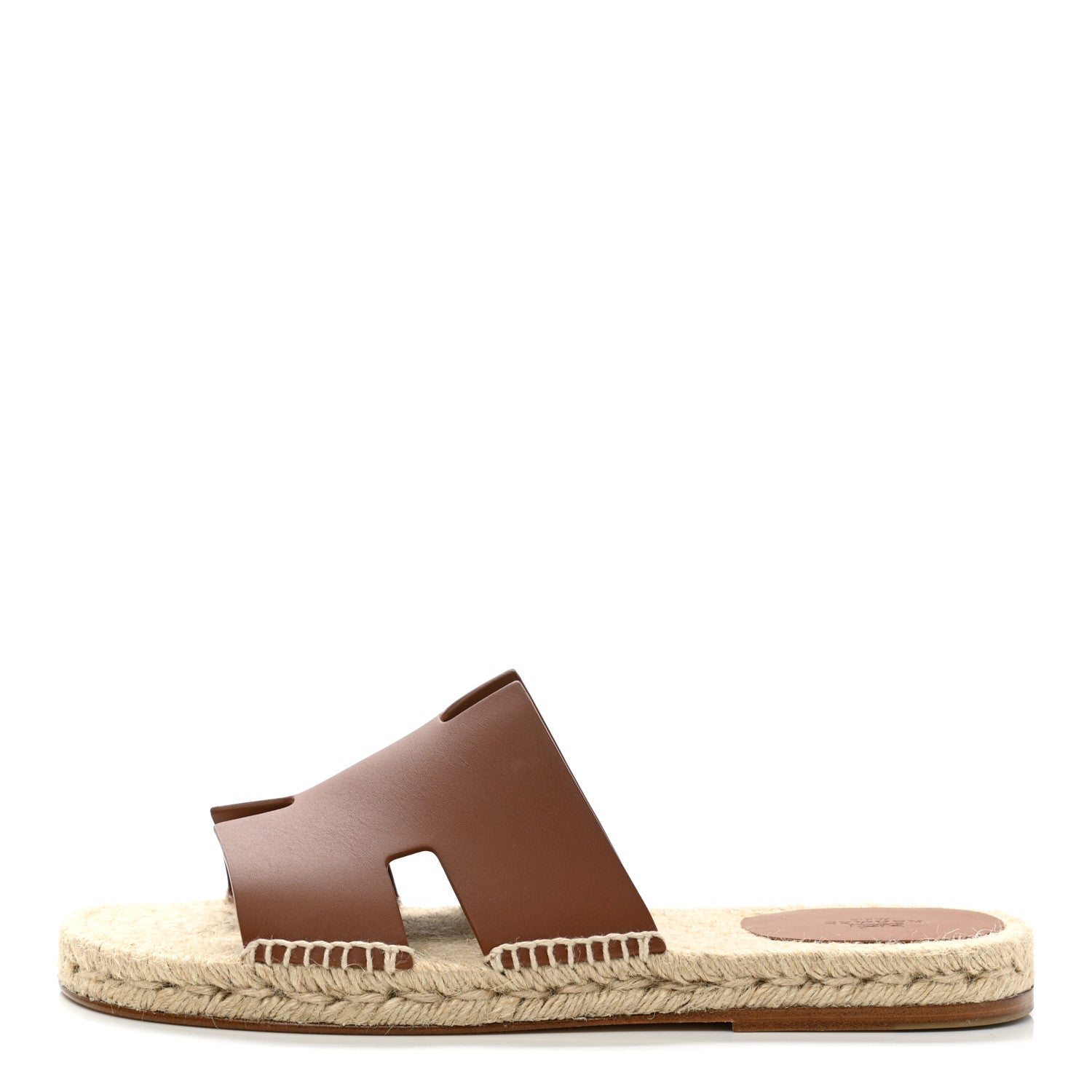 Hermes Calfskin Mens Antigua Espadrille Sandals 43 Naturel Safari 1 of 8