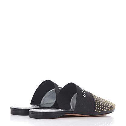 Givenchy Calfskin Studded Bedford Logo Mule Slides 36.5 Black 4 of 9