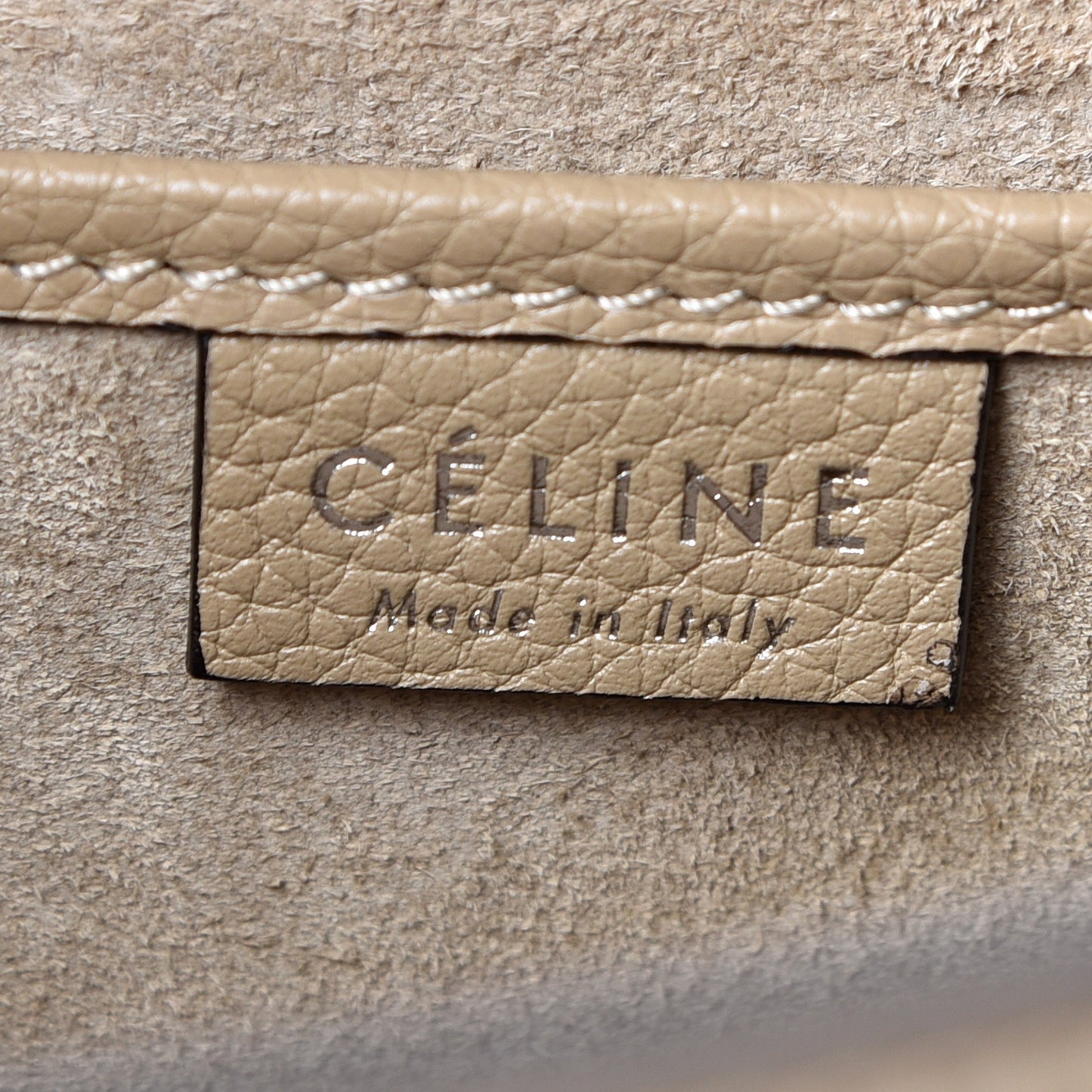 Drummed Calfskin Nano Luggage Dune