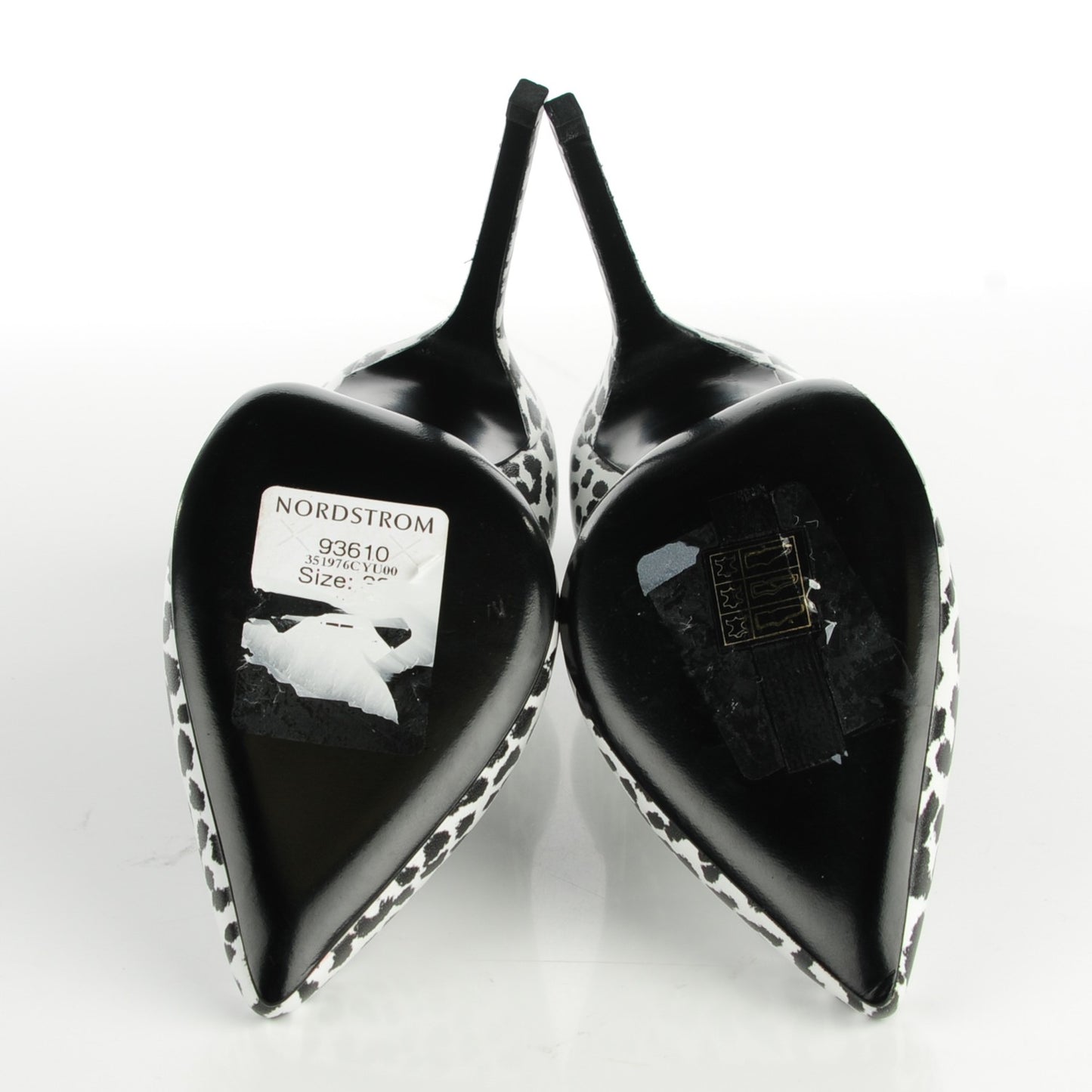Soft Calfskin Baby Cat Paris 105 Pumps 38 Bianco Nero Black
