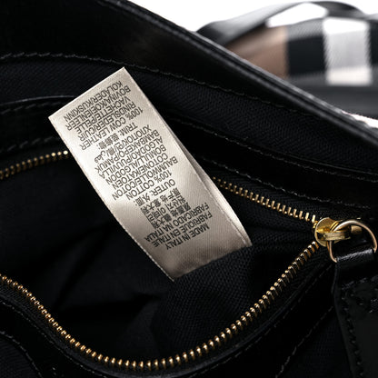 Burberry House Check Bridle Calfskin Medium Gosford Hobo Black 14 of 20