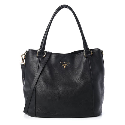 Prada Vitello Daino Tote Black 1 of 4