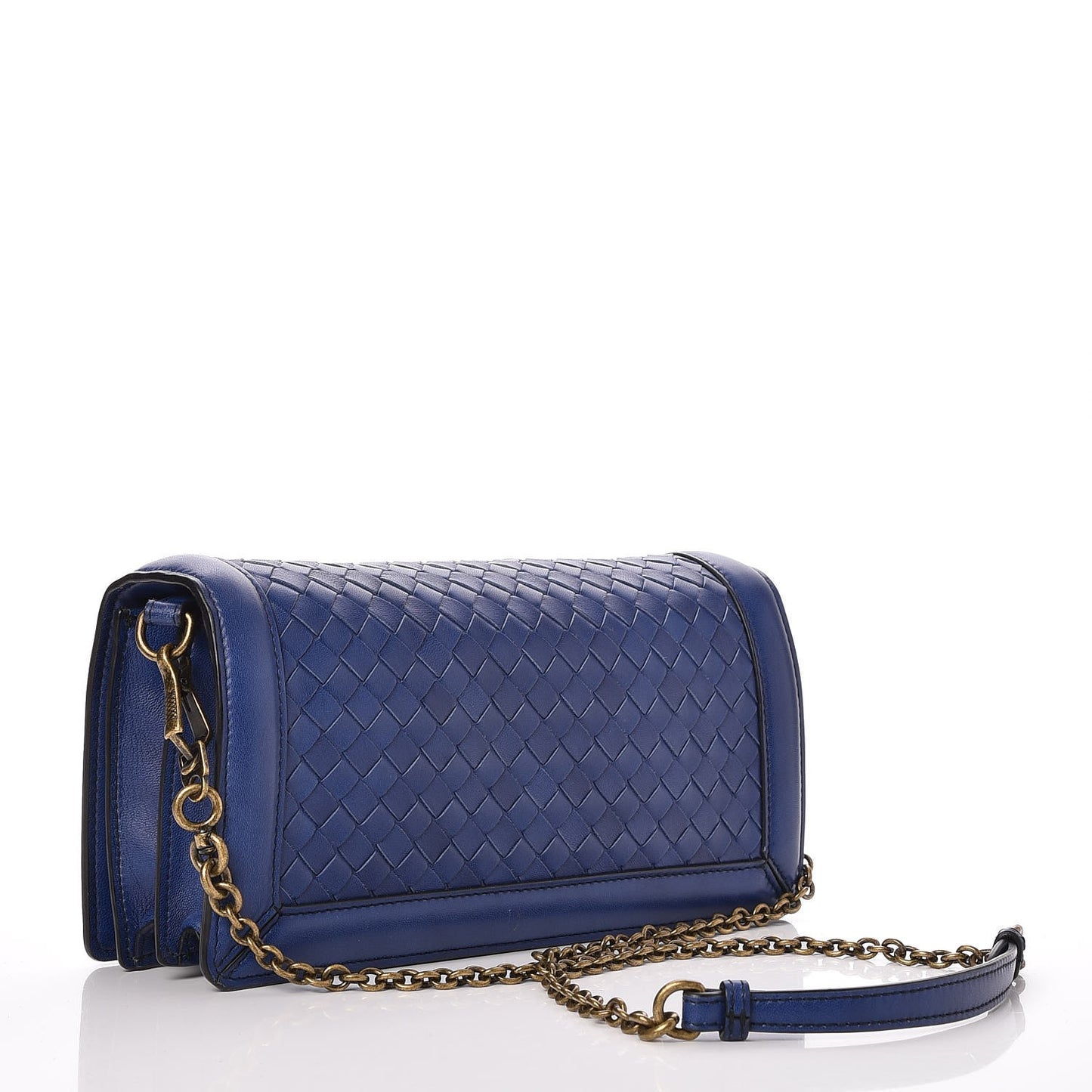Nappa Intrecciato Olimpia Knot Clutch Atlantic