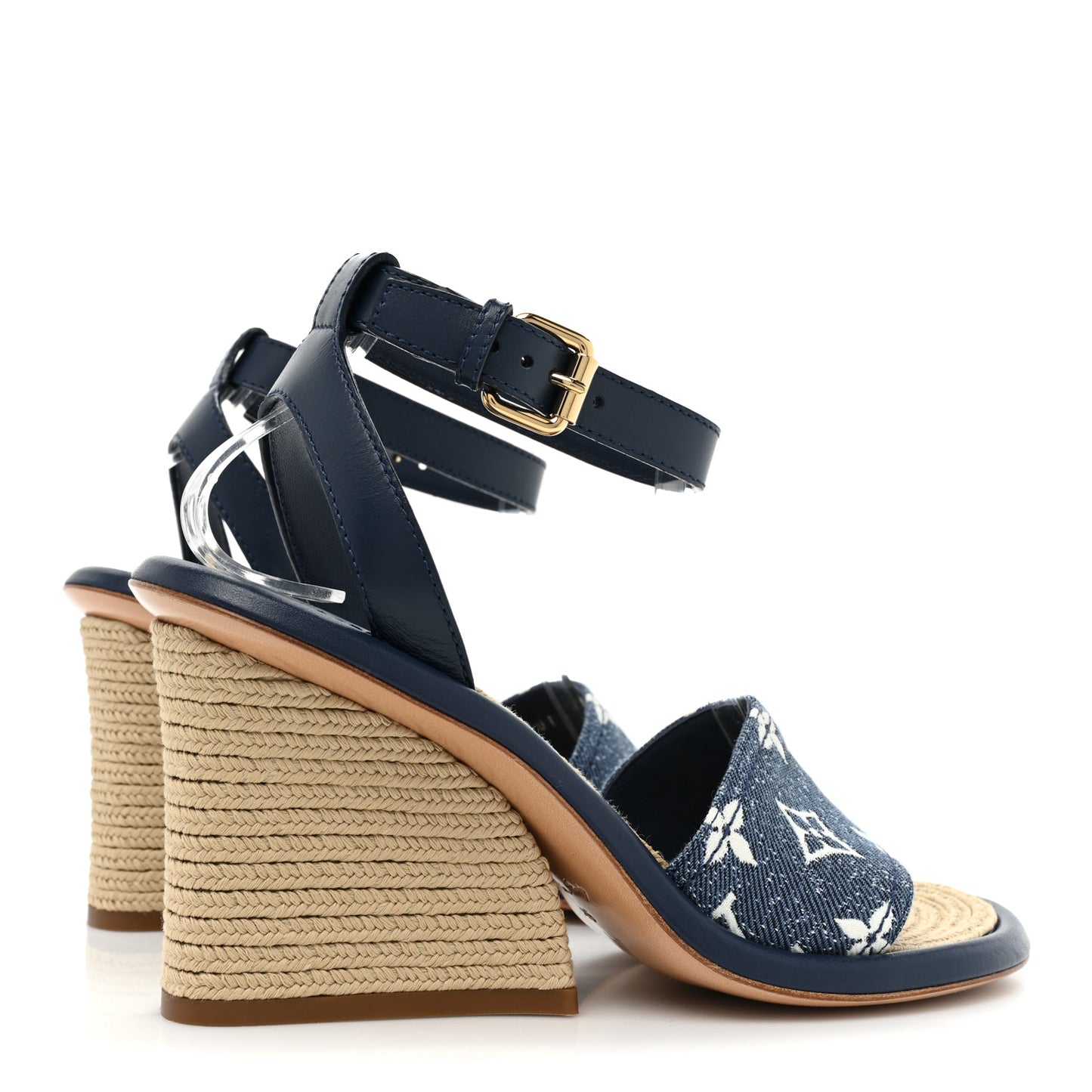 Monogram Denim Maia Wedge Sandal 36