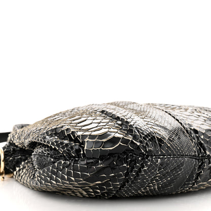 Gucci Snakeskin Medium Hysteria Top Handle Bag Black 9 of 10