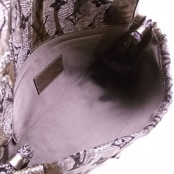 Louis Vuitton Brocade Thalie Clutch Silver 6 of 8