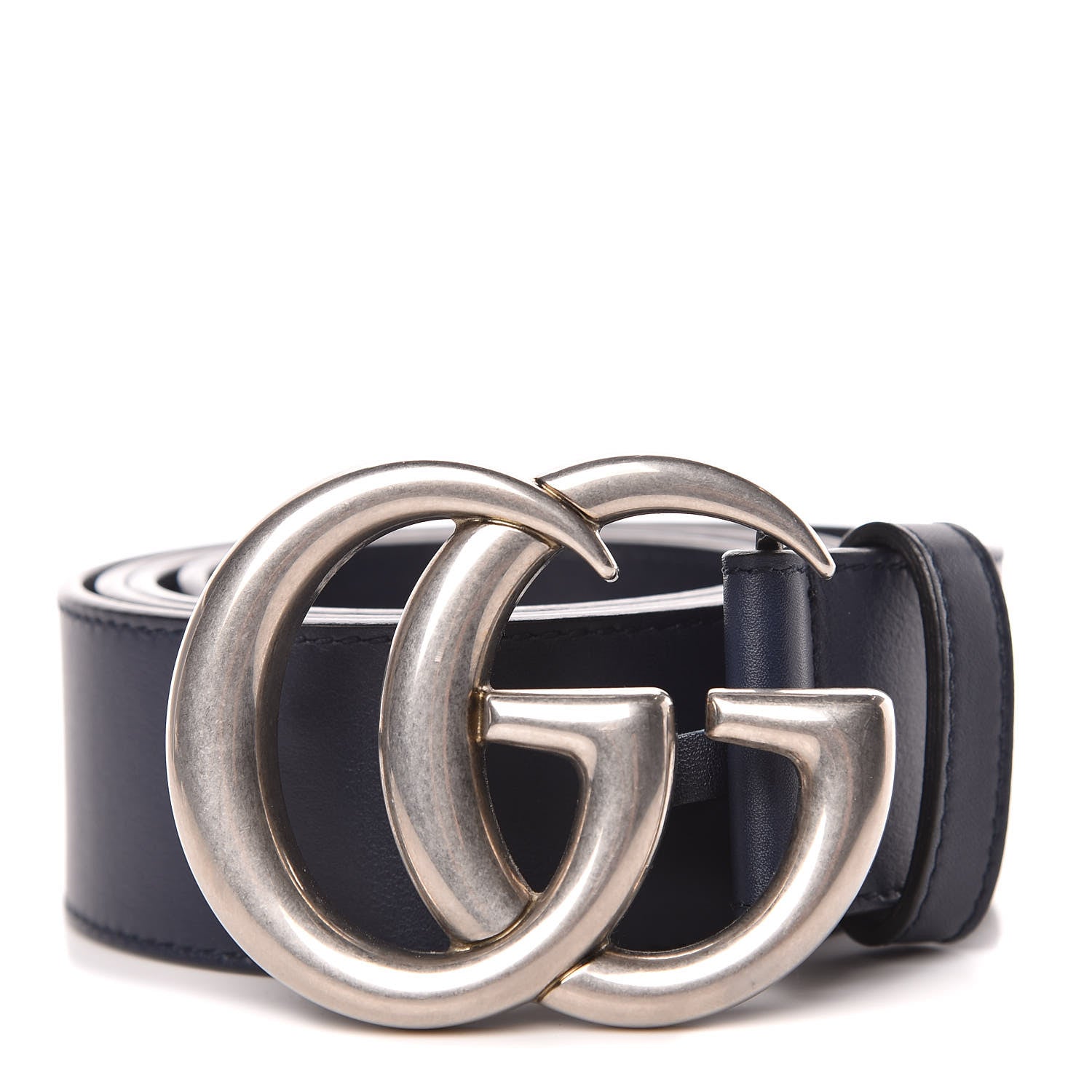 Gucci Moon Calfskin Nickel Double G 40mm Belt 90 36 Blue 1 of 6