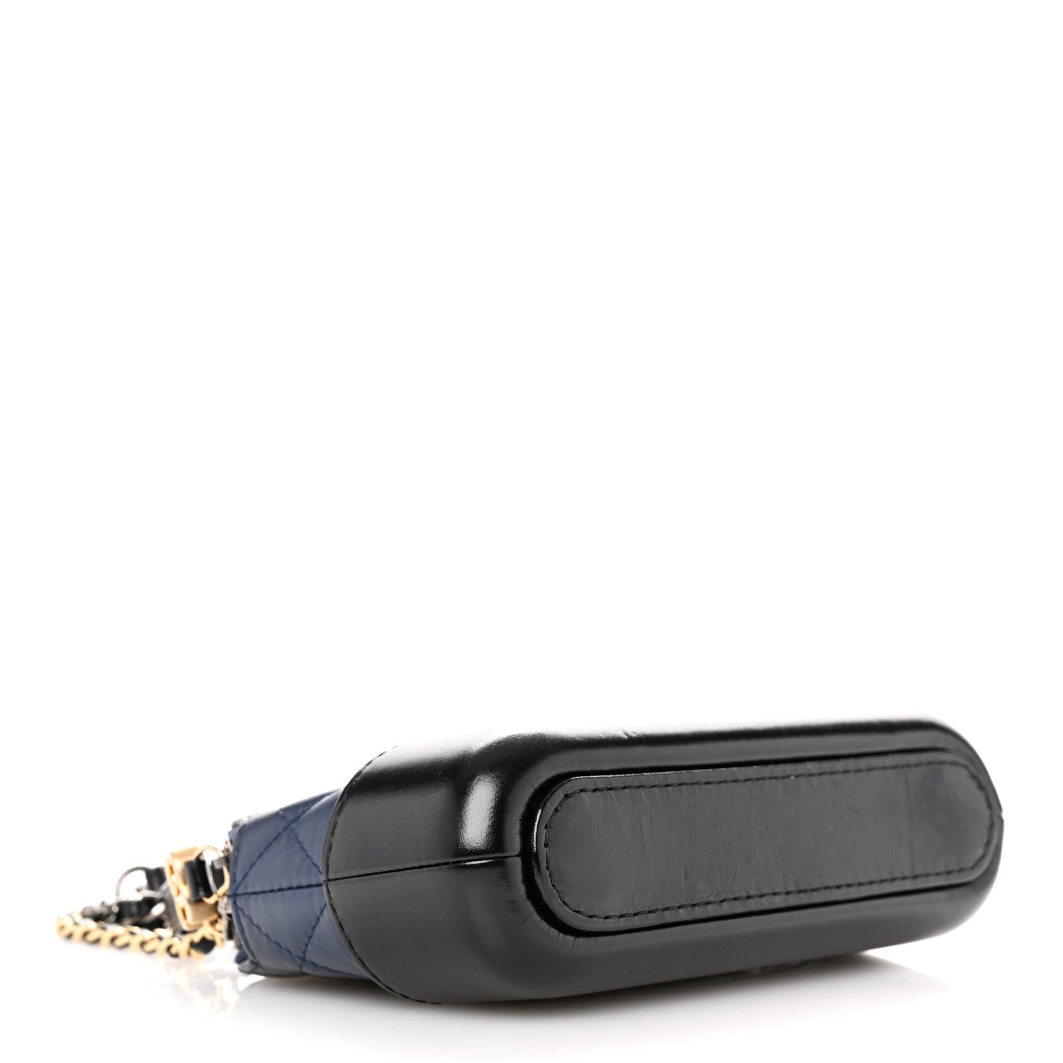Chanel Aged Calfskin Quilted Small Gabrielle Clutch With Chain Navy Black 4 of 11