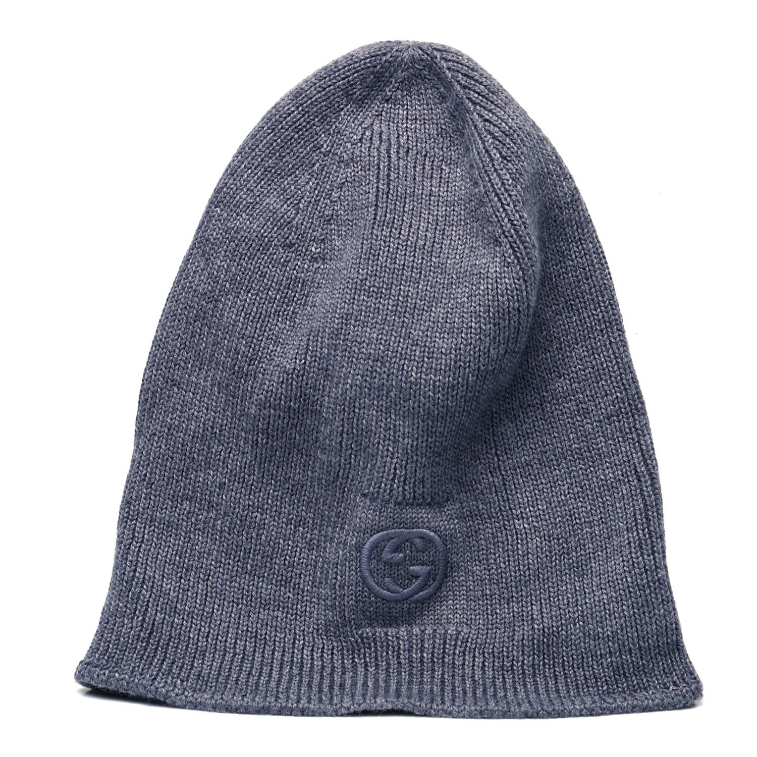 Gucci Wool Tricot Interlocking G Simple GG Beanie Hat M Graphite 2 of 16