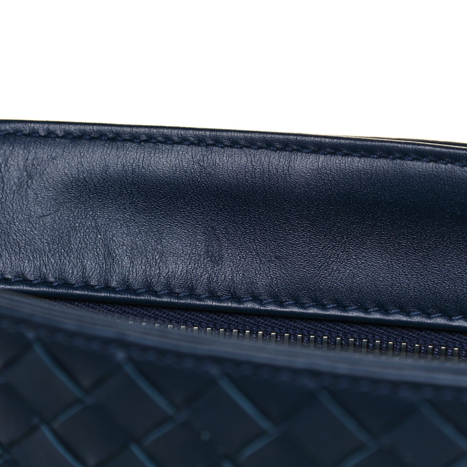 Bottega Veneta Nappa Intrecciato VN Crossbody Messenger Bag Navy 14 of 19