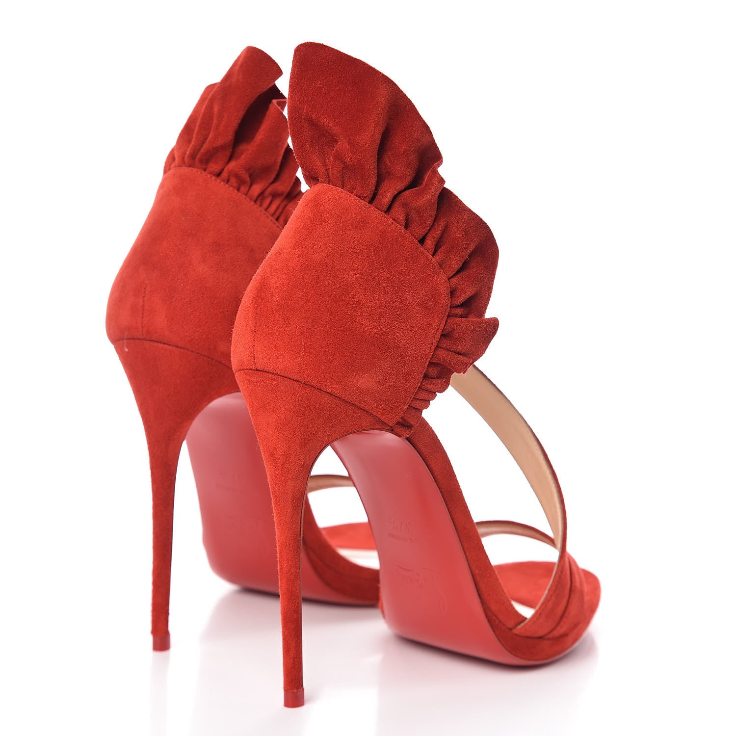 Christian Louboutin Suede Colankle 120 Sandals 37.5 Flamenco 4 of 7
