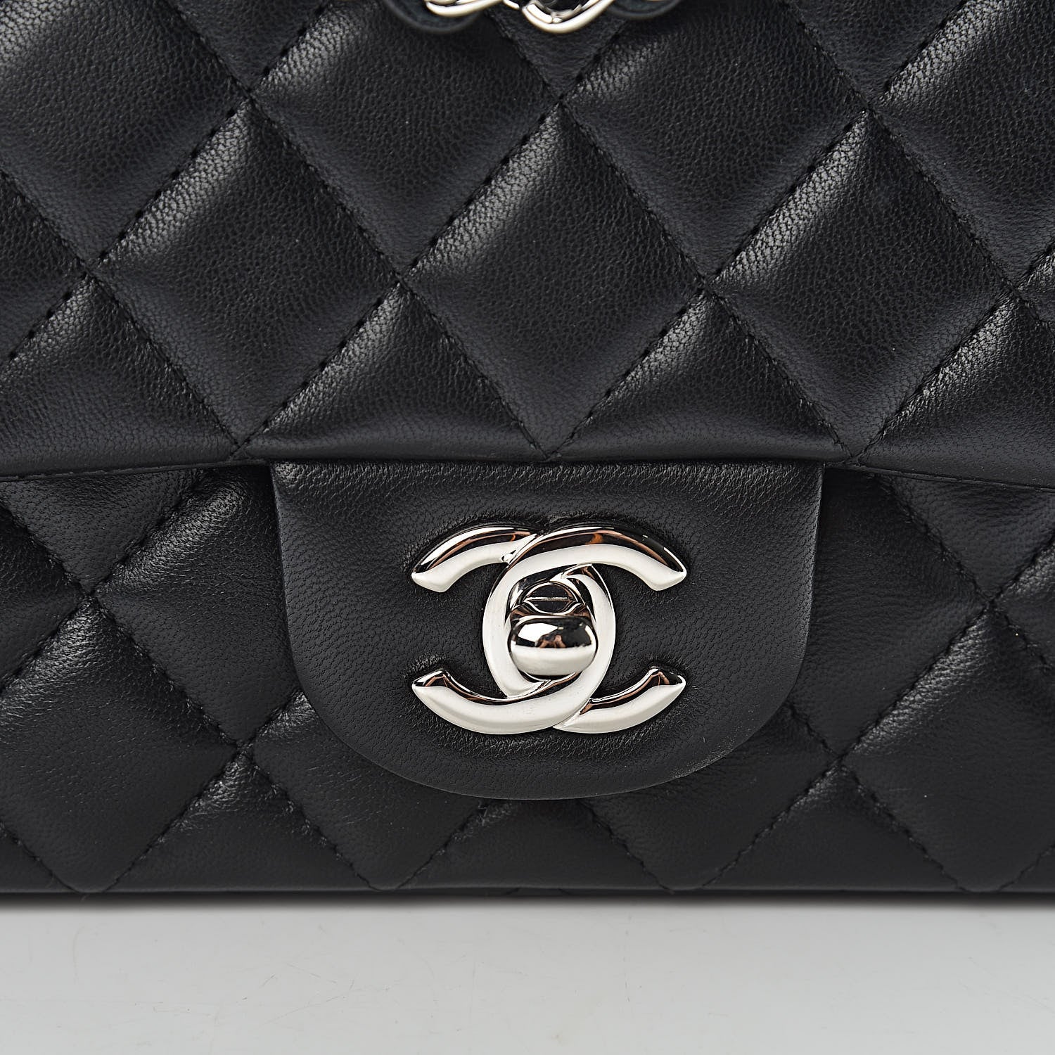 Chanel Lambskin Quilted Mini Rectangular Flap Black 8 of 11