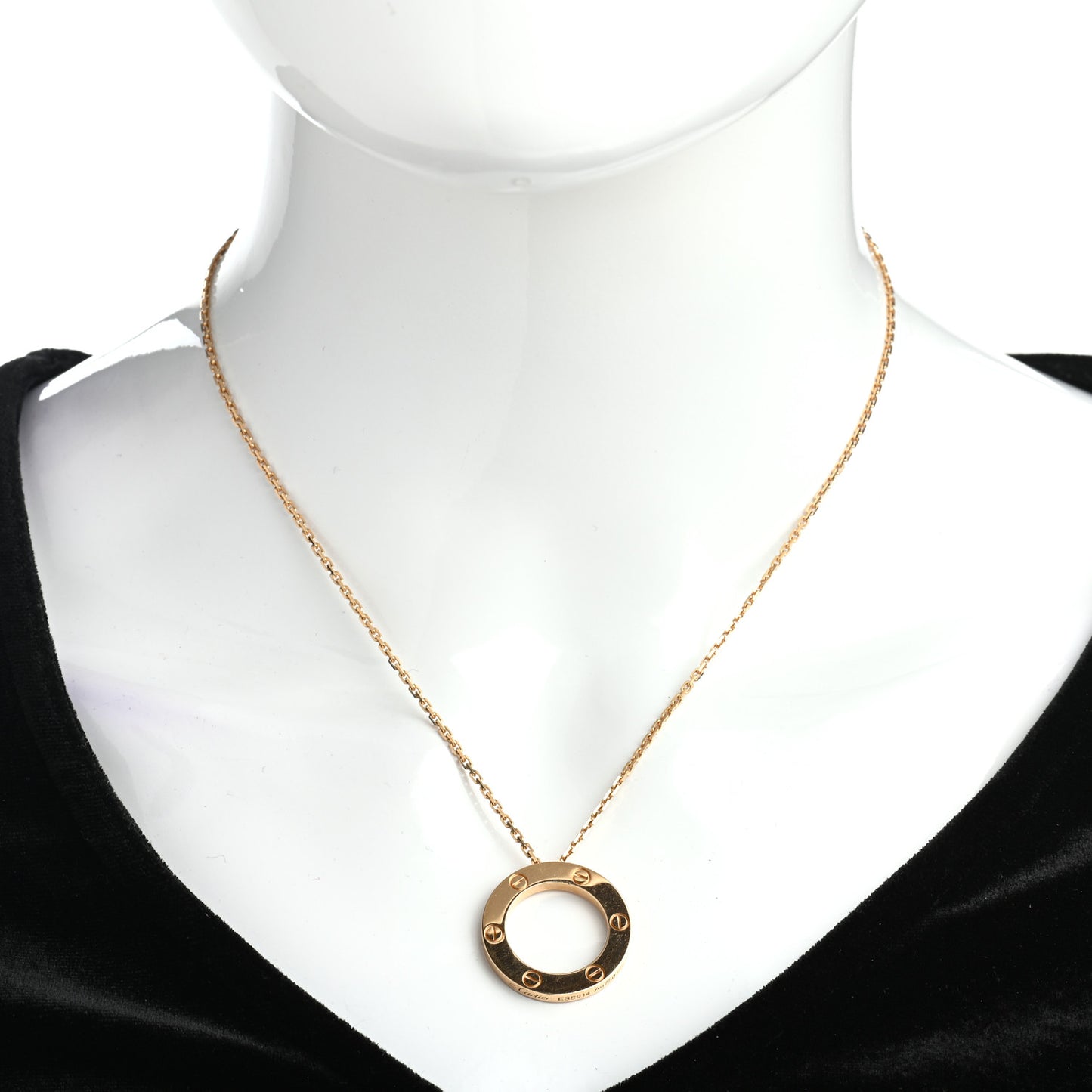 18K Yellow Gold LOVE Pendant Necklace