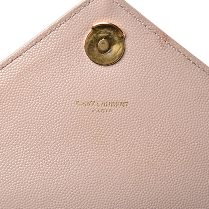 Saint Laurent Grain De Poudre Matelasse Chevron Large Monogram Satchel Rose Antic 7 of 20