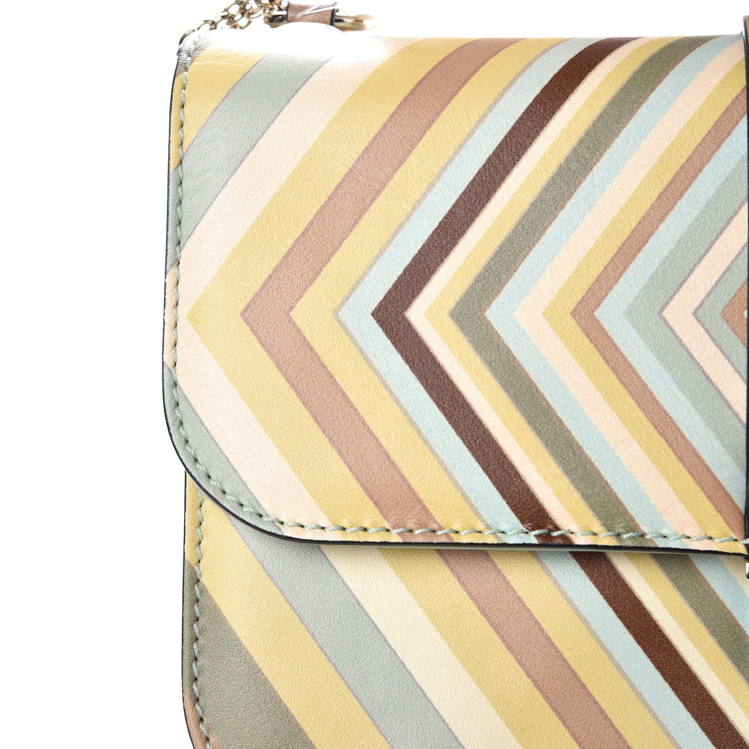 Valentino Garavani Vitello Native Couture 1975 Medium Glam Lock Rockstud Flap Multicolor 9 of 10