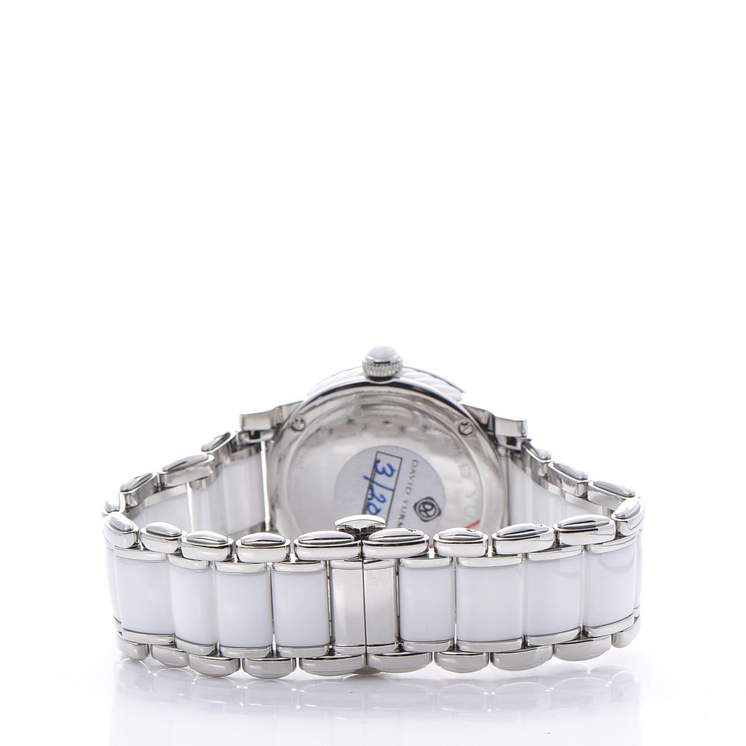 David Yurman Stainless Steel Ceramic Diamond Bezel 34mm Classic Quartz Watch White 4 of 11